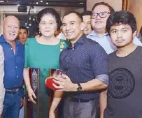  ??  ?? Ernest Escaler, Imelda Marcos, Tonico Manahan and Skip Manahan
