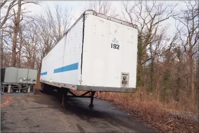  ?? Grace Duffield / Hearst Connecticu­t Media ?? The skating rink equipment was delivered to Waveny Park in New Canaan on Jan. 4.