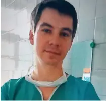  ?? ABO GROUP ?? TREATING WOUNDED CIVILIANS: Surgeon Dmytro Hanych has been one of two medical staff members to stay on at the hospital in Popasna, Ukraine, a city of just under 20,000, slightly smaller than Portsmouth, N.H.