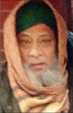  ??  ?? Respected: Devout Jalal Uddin, 56, had serious head injuries