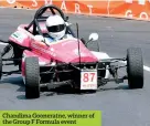  ??  ?? Chandima Gooneratne, winner of the Group F Formula event