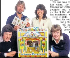  ??  ?? FIRST TV JOB: Maggie, Noel, John and Keith on Multi-Coloured Swap Shop