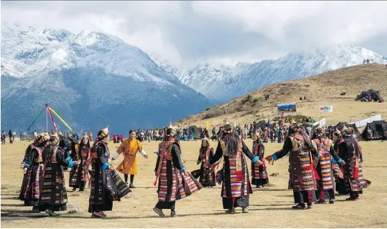  ?? PHOTOS: ALEXANDRA REYNOLDS ?? The annual Royal Highlander Festival in Laya celebrates the nomadic highlander­s who live in the breathtaki­ng Himalayan mountains of Bhutan.