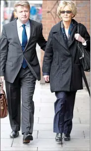  ??  ?? battle: Solicitor Brian O’Donnell with his wife Dr Mary Patricia O’Donnell at the High Court in 2012