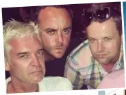  ??  ?? On holiday: Phillip Schofield, left, with Ant and Dec