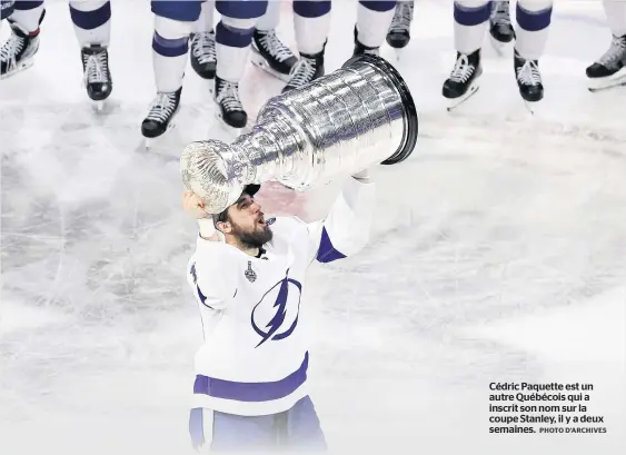  ?? PHOTO D’ARCHIVES ?? Cédric Paquette est un autre Québécois qui a inscrit son nom sur la coupe Stanley, il y a deux semaines.