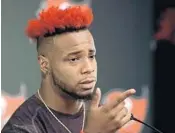  ?? CHRIS O'MEARA/AP ?? Bucs linebacker Kwon Alexander, with new red hair for training camp, says “We’re going to hit the ground running.”