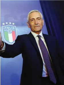  ?? GETTY ?? Gabriele Gravina, 67 anni, presidente della Figc