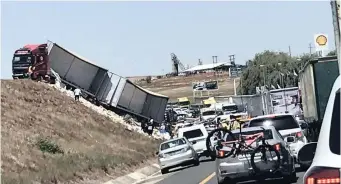  ?? | SUPPLIED ?? THE collision scene on the N3 in Harrismith.