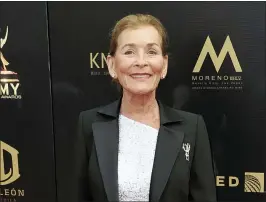  ?? PHOTO BY RICHARD SHOTWELL/INVISION/AP, FILE ?? Judge Judy Sheindlin arrives at the 46th annual Daytime Emmy Awards in Pasadena, Calif., in 2019. Sheindlin is returning to television on Nov. 1 with her new show, “Judy Justice,” which will be available weekdays on the little-known IMDb TV, a free streaming service offered by Amazon.