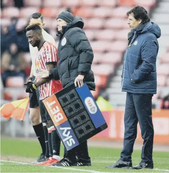  ??  ?? Kazenga LuaLua comes off the bench as a second-half sub on Saturday. Picture by Frank Reid.