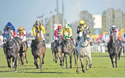  ?? Picture: Michel Bega ?? HOME STRAIGHT. Racing kicks into top gear in front of empty stands at Greyville and Turffontei­n this weekend.