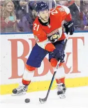  ?? MIKE EHRMANN/GETTY IMAGES ?? Vincent Trocheck has 12 goals and 12 assists so far this season. He had 25 goals last season.