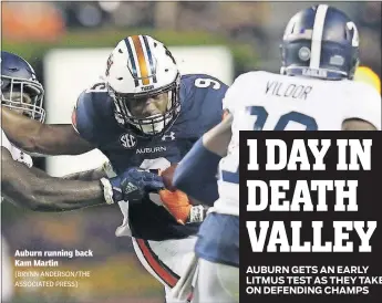  ?? [BRYNN ANDERSON/THE ASSOCIATED PRESS] ?? Auburn running back Kam Martin