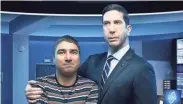  ?? COURTESY OF SKY UK ?? Nick Mohammed, left, and David Schwimmer star in Peacock’s “Intelligen­ce.”