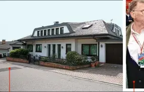  ??  ?? DIE BECKER-VILLA in Leimen wurde von Architekt Karl-Heinz Becker entworfen und in massiver Bauweise errichtet. Das Dach wurde in Schiefer-Optik eingedeckt
PATRIARCH Karl-Heinz Becker vererbte das Haus nicht an seine Frau. Eigentümer wurde Boris