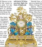  ??  ?? The Kylin Clock, which combines a French timepiece with pieces of Asian porcelain. Right, the Duke of Edinburgh