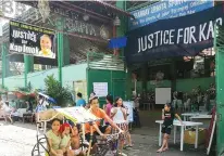  ?? SUNTSTAR FOTO/ARNI ACLAO ?? JUSTICE. More than a month after his death, Ermita folk want justice to be served for village chief Felicisimo Rupinta.