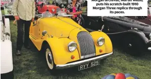  ??  ?? Tim and Mina Marsh’s Plus 4 appeared at the 1955 earls court show. Tim has owned the car since 1970 and rebuilt it twice.