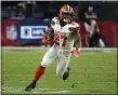  ?? RICK SCUTERI — THE ASSOCIATED PRESS ?? Kareem Hunt carries Dec. 15, 2019, during a game against the Cardinals, in Glendale, Ariz.