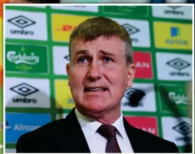  ?? INPHO/SPORTSFILE ?? Spotlight: Stephen Kenny needs positive results this month to impress FAI chiefs