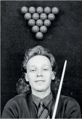  ?? ?? Dene O’Kane, pictured in 1988, fell foul of snooker authoritie­s when he protested against French nuclear testing in the Pacific in the 1990s.