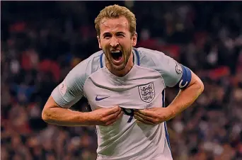  ?? REUTERS ?? Harry Kane, 24, dopo il gol che ha steso la Slovenia: rete numero 11 in 22 gare con la nazionale