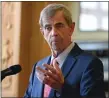  ?? NANCY LANE — BOSTON HERALD ?? Secretary of State Bill Galvin, seen here during a pre-primary media availabili­ty at the State House last September, has set a May 30 deadline to hold elections for two open House seats.