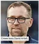  ?? ?? Crewe boss David Artell.