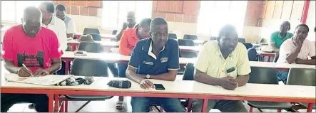  ?? (Pics: Mlondzi Nkambule) ?? A section of the butchery owners and farmers who attended the meeting at the Bosco Skills Centre in Manzini yesterday.