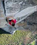  ?? Jimmy Chin ?? A new documentar­y, “Free Solo,” follows Alex Honnold as he attempts a free solo ascent of El Capitan’s Freerider in Yosemite National Park in California. It airs commercial-free on National Geographic at 9 p.m. March 3 and is available on streaming services on Tuesday.