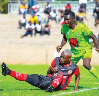  ?? ?? Khama Billiat (on the floor)showed flashes of brilliance in their defeat to Bulawayo Chiefs on Monday, but has faced social media criticism for his failure to inspire his team to good results