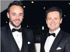  ??  ?? doUBle aCt Ant and Dec are usually at each other’s side on screen