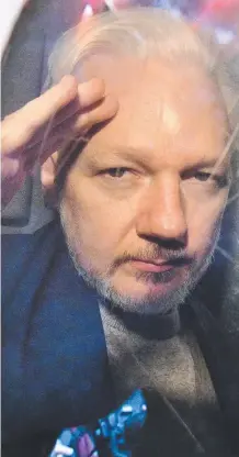  ?? ?? WikiLeaks founder Julian Assange. Picture: AFP