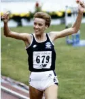  ??  ?? Glory: Liz McColgan wins gold at the Commonweal­th Games at Meadowbank in July 1986