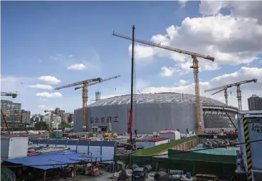  ?? ?? The constructi­on site of the Workers' Stadium, a planned venue of the 2023 Asian Cup, in Beijing on Satuday (AFP)