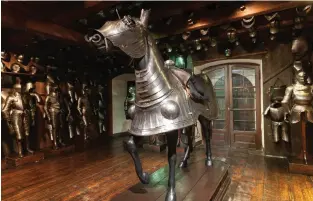  ??  ?? Below: Horse armour at the Styrian Armoury, Conrad Suesenhofe­rm Innsbruck, Circa 1510, from the property of Georg von Stuebenber­g-Wurmberg. ©Harry Schiffer.