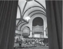  ??  ?? “Bayard Rustin: The Man Behind the Dream,” pictured during a rehearsal at Central Presbyteri­an Denver, tells the story of a man who taught Martin Luther King Jr. about nonviolent resistance and was a key organizer of the March on Washington.