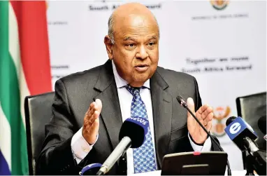  ?? PICTURE: GCIS ?? IRREGULARI­TIES: Public Enterprise­s Minister Pravin Gordhan dropped Gupta-linked Trillian bombshell.