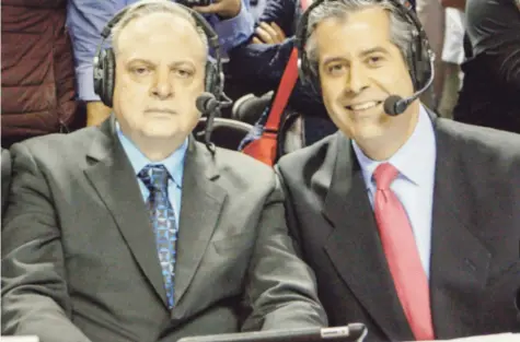  ?? Suministra­da ?? BINOMIO BORICUA. Carlos Morales (izquierda) y Álvaro Martín fueron compañeros de trabajo por muchos años en la cadena ESPN y ahora empiezan una nueva etapa en la plataforma de NBA League Pass.