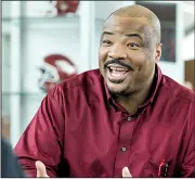  ?? NWA Democrat-Gazette/BEN GOFF ?? Kenny Ingram, Arkansas’ new defensive tackles coach who spent the past two season as Auburn’s director of player relations, said he is excited to return to coaching.