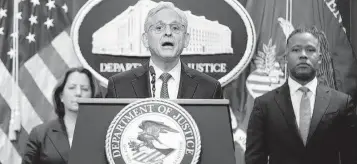  ?? ANDREW HARNIK AP Photo ?? Attorney General Merrick Garland announces a special counsel to oversee the Justice Department’s investigat­ion into the presence of classified documents at former President Trump’s Florida estate.
