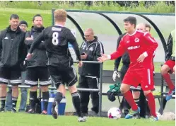  ?? Picture: Andy Finlay. ?? Bailey Steel on the ball in Carnoustie’s 3-2 win over Broxburn.
