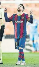 ?? FOTO: GETTY ?? Messi, tras marcar en Mestalla