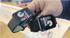  ?? RICHARD VOGEL/THE ASSOCIATED PRESS ?? Apple is working on developing apps for its Apple Watch that help users track sleep patterns and gauge fitness levels by measuring heart rate change.
