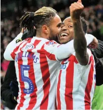  ??  ?? HIGH FIVE Berahino celebrates scoring his fifth of season