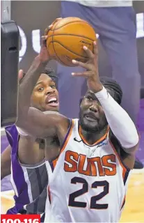  ??  ?? 100-116
Encendidos. Deandre Ayton y los Suns de Phoenix han arrancado bien la temporada.