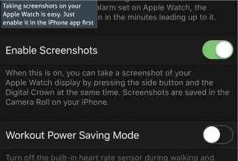  ??  ?? Taking screenshot­s on your Apple Watch is easy. Just enable it in the iPhone app first