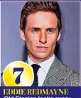  ??  ?? 7 EDDIE REDMAYNE Old Etonian looks every inch a Fantastic Beast.