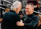  ?? Sam Owens / Staff photograph­er ?? The Nuggets’ Michael Malone received career help and advice from Popovich.